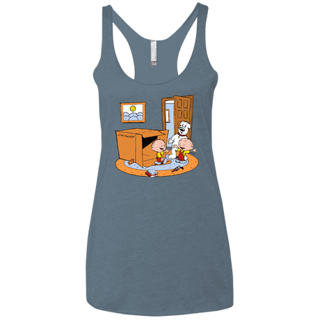 T-Shirts Indigo / X-Small Stewie and Brian Women's Triblend Racerback Tank