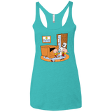 T-Shirts Tahiti Blue / X-Small Stewie and Brian Women's Triblend Racerback Tank