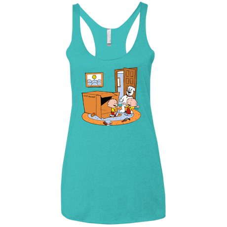 T-Shirts Tahiti Blue / X-Small Stewie and Brian Women's Triblend Racerback Tank