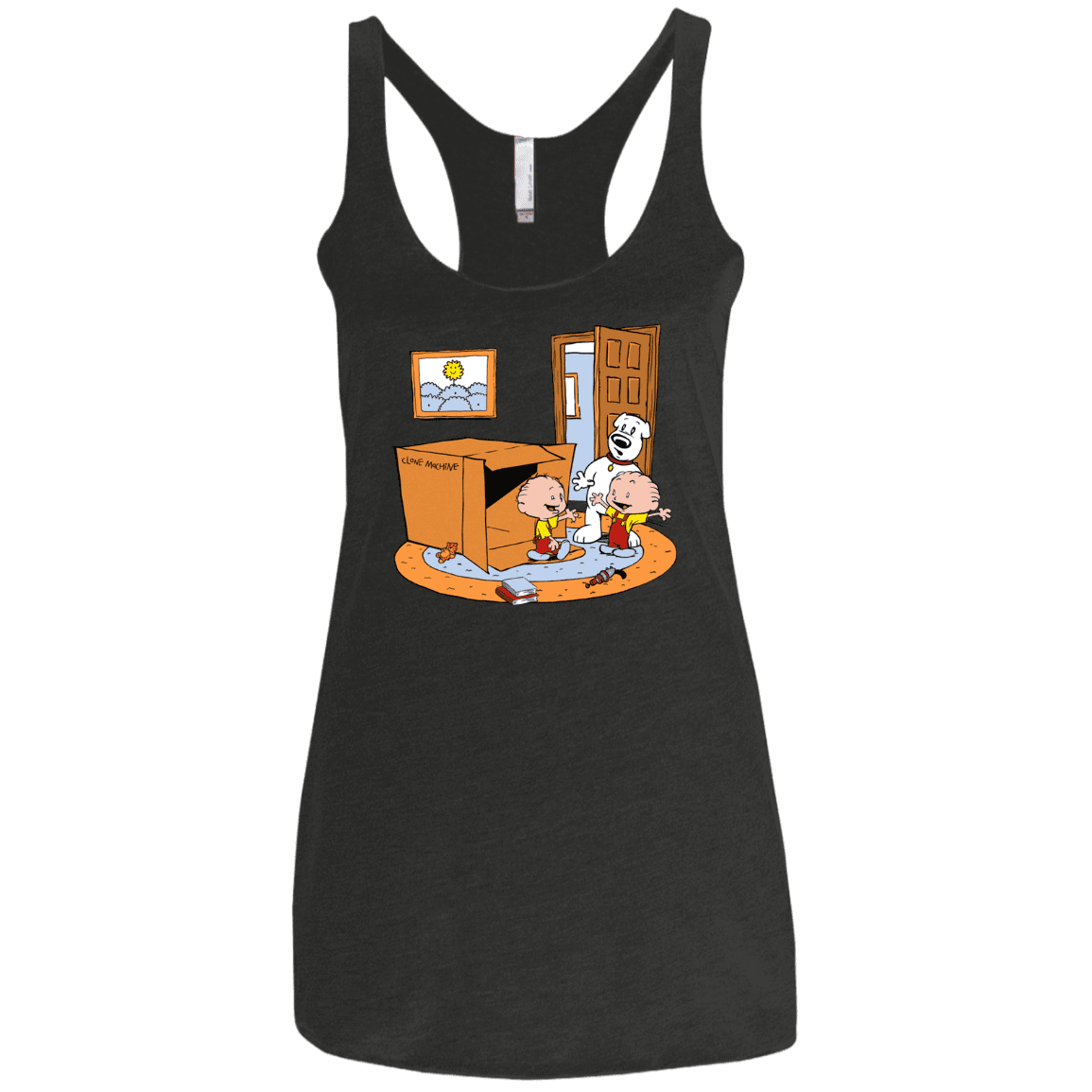 T-Shirts Vintage Black / X-Small Stewie and Brian Women's Triblend Racerback Tank