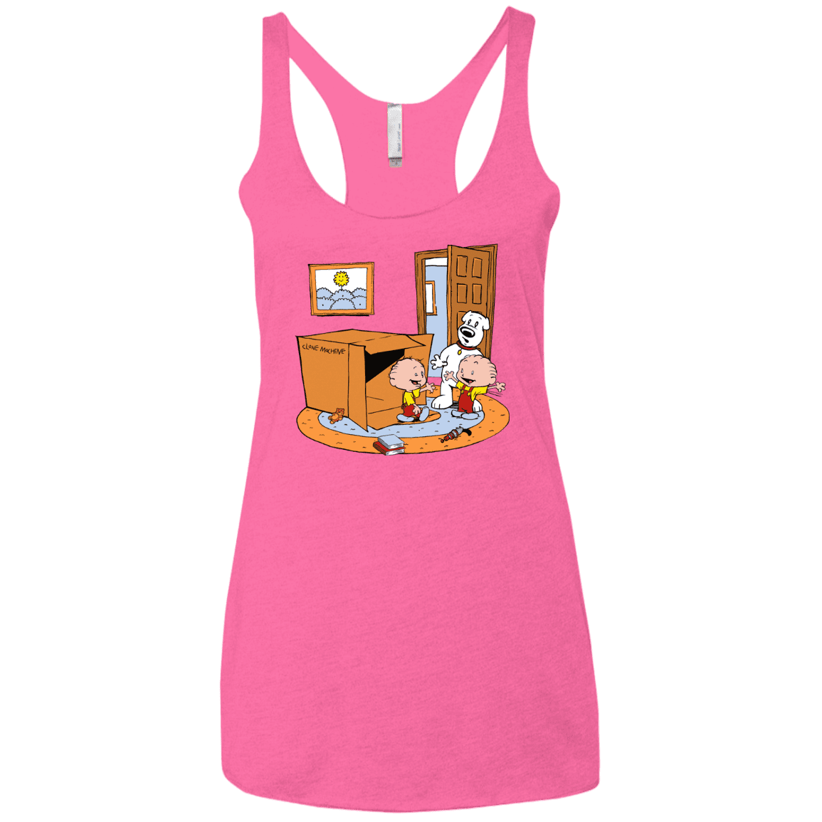 T-Shirts Vintage Pink / X-Small Stewie and Brian Women's Triblend Racerback Tank