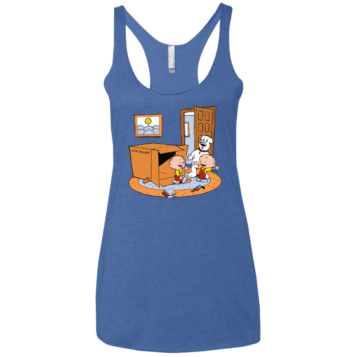 T-Shirts Vintage Royal / X-Small Stewie and Brian Women's Triblend Racerback Tank