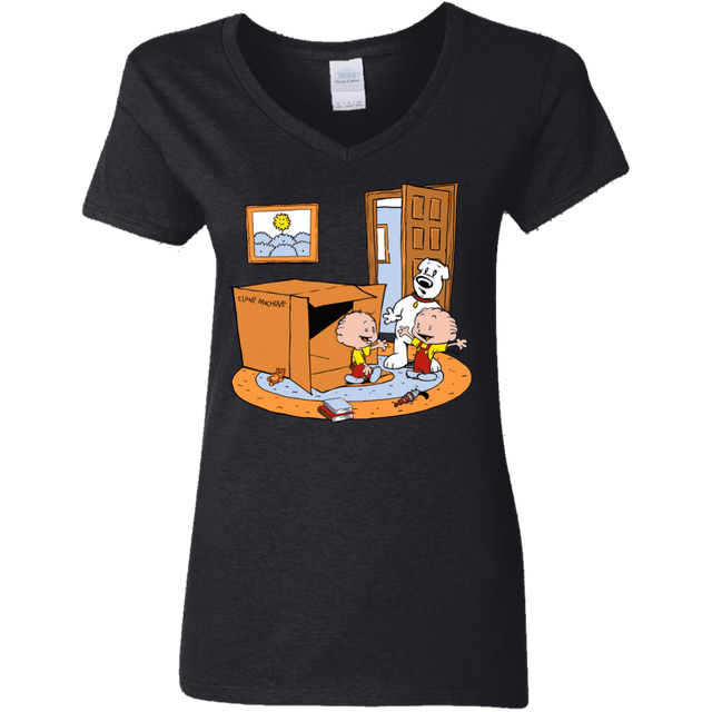 T-Shirts Black / S Stewie and Brian Women's V-Neck T-Shirt