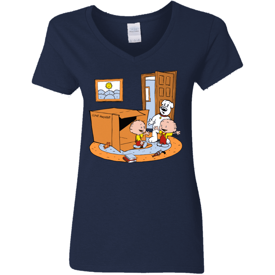 T-Shirts Navy / S Stewie and Brian Women's V-Neck T-Shirt