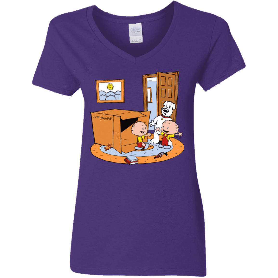 T-Shirts Purple / S Stewie and Brian Women's V-Neck T-Shirt