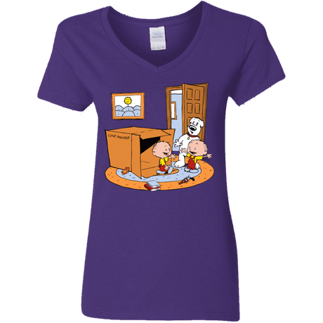 T-Shirts Purple / S Stewie and Brian Women's V-Neck T-Shirt