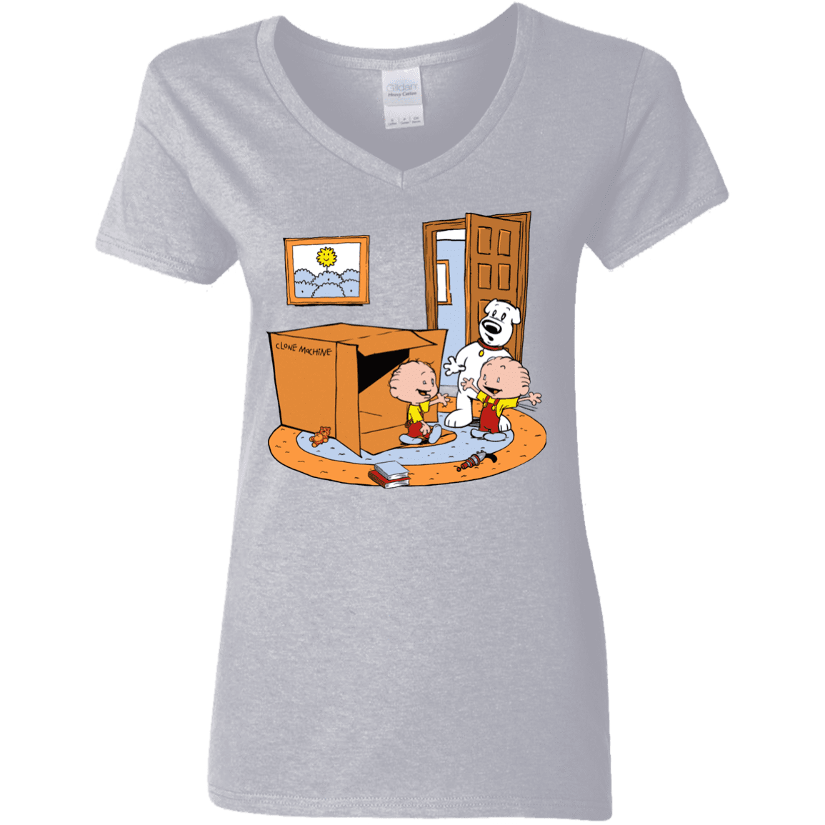 T-Shirts Sport Grey / S Stewie and Brian Women's V-Neck T-Shirt