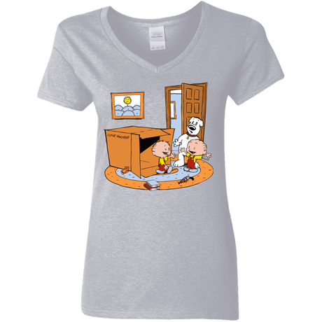 T-Shirts Sport Grey / S Stewie and Brian Women's V-Neck T-Shirt