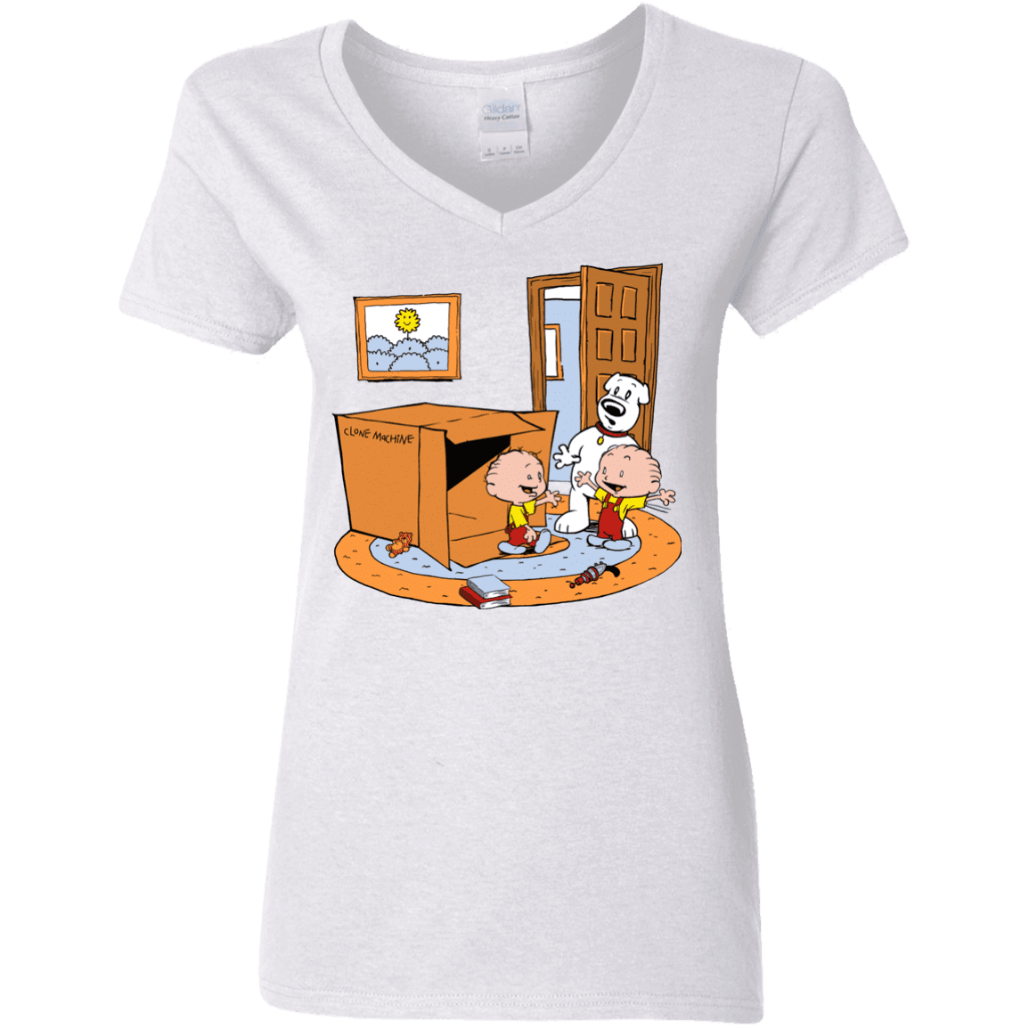 T-Shirts White / S Stewie and Brian Women's V-Neck T-Shirt