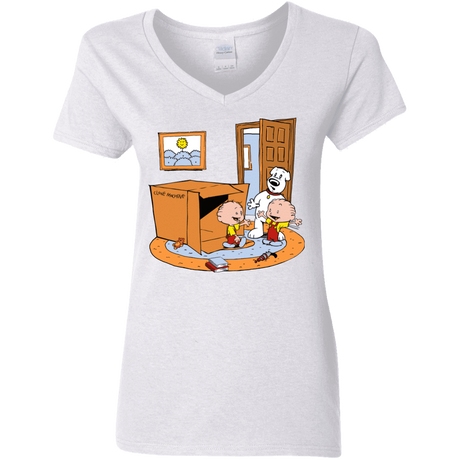 T-Shirts White / S Stewie and Brian Women's V-Neck T-Shirt