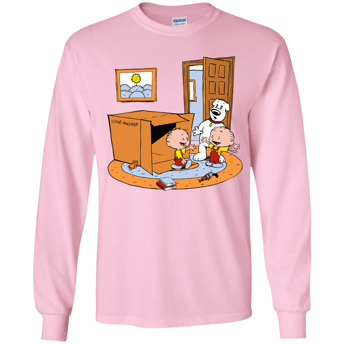 T-Shirts Light Pink / YS Stewie and Brian Youth Long Sleeve T-Shirt