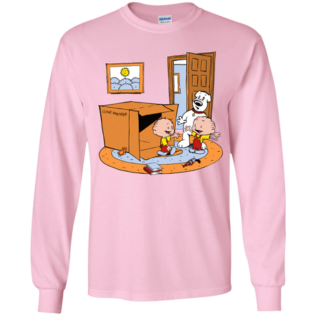 T-Shirts Light Pink / YS Stewie and Brian Youth Long Sleeve T-Shirt