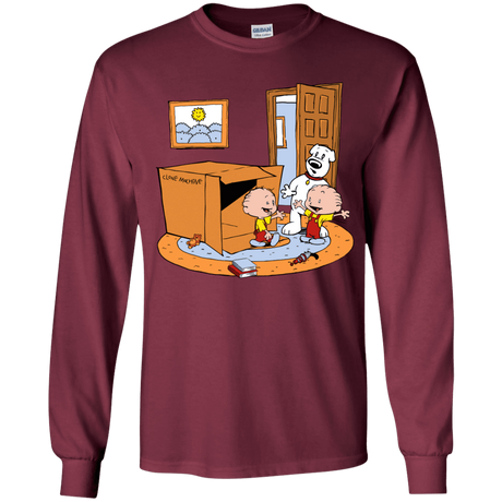 T-Shirts Maroon / YS Stewie and Brian Youth Long Sleeve T-Shirt