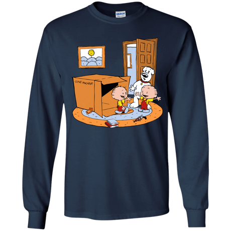 T-Shirts Navy / YS Stewie and Brian Youth Long Sleeve T-Shirt