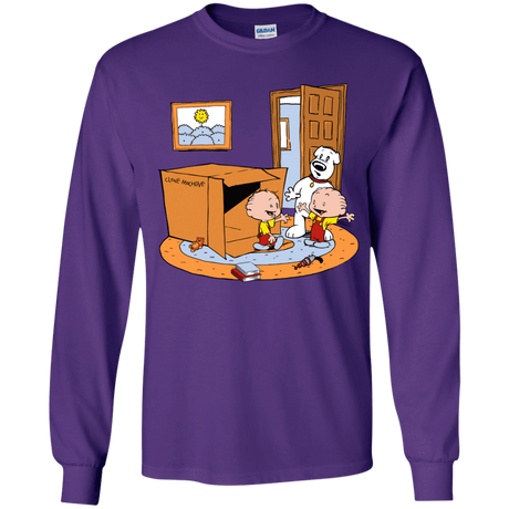 T-Shirts Purple / YS Stewie and Brian Youth Long Sleeve T-Shirt