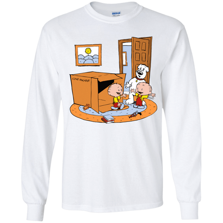 T-Shirts White / YS Stewie and Brian Youth Long Sleeve T-Shirt