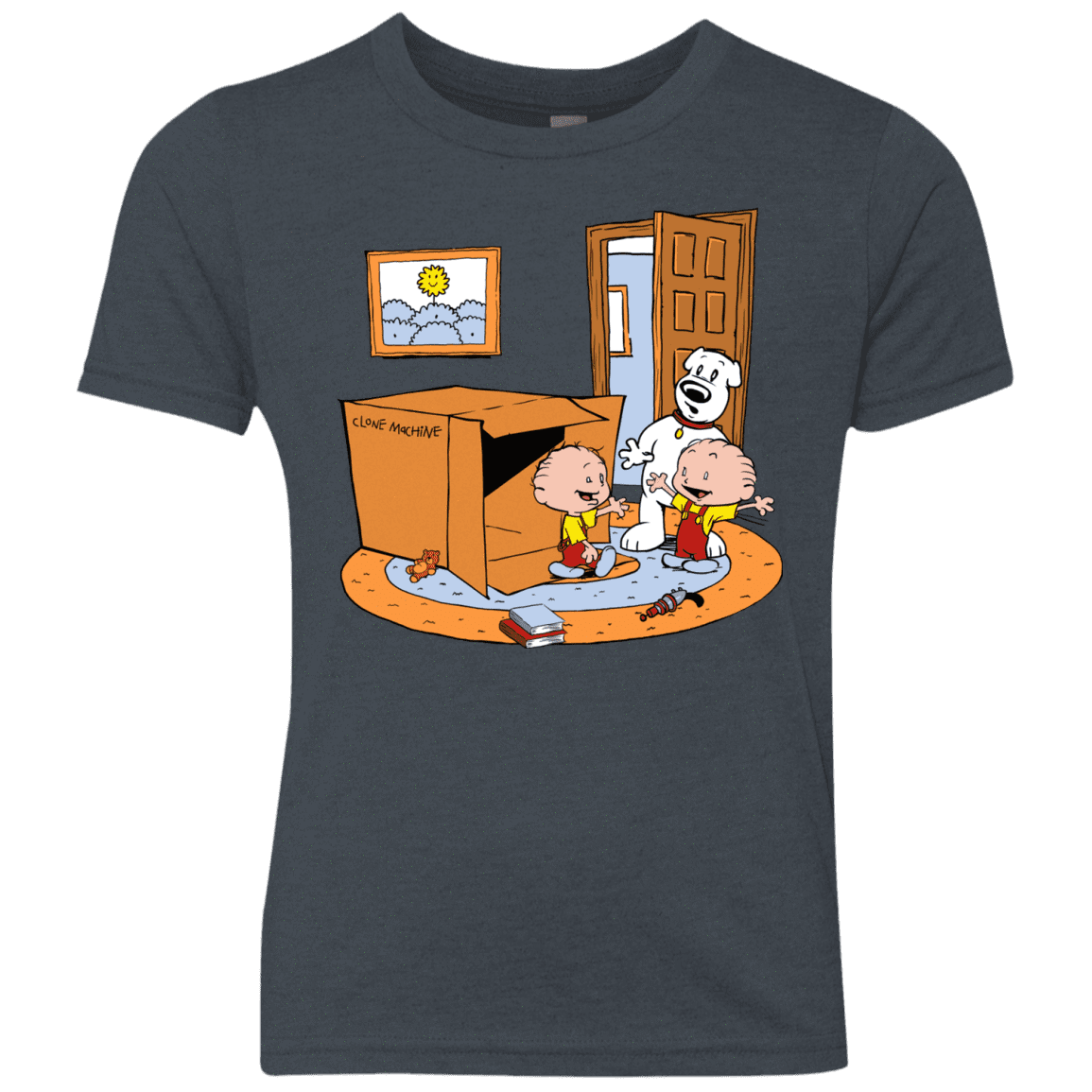 T-Shirts Vintage Navy / YXS Stewie and Brian Youth Triblend T-Shirt