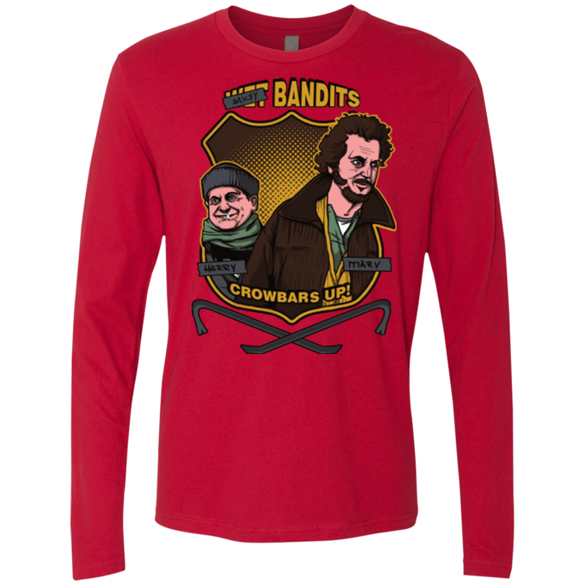 T-Shirts Red / Small Sticky Bandits Men's Premium Long Sleeve