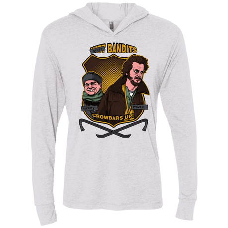 T-Shirts Heather White / X-Small Sticky Bandits Triblend Long Sleeve Hoodie Tee