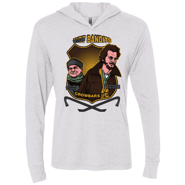 T-Shirts Heather White / X-Small Sticky Bandits Triblend Long Sleeve Hoodie Tee