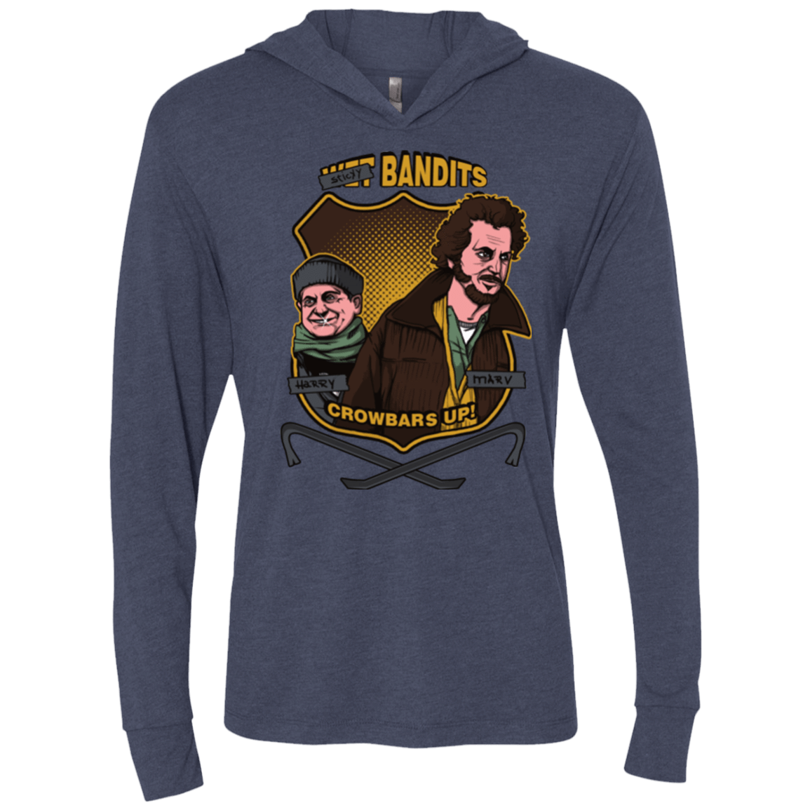 T-Shirts Vintage Navy / X-Small Sticky Bandits Triblend Long Sleeve Hoodie Tee