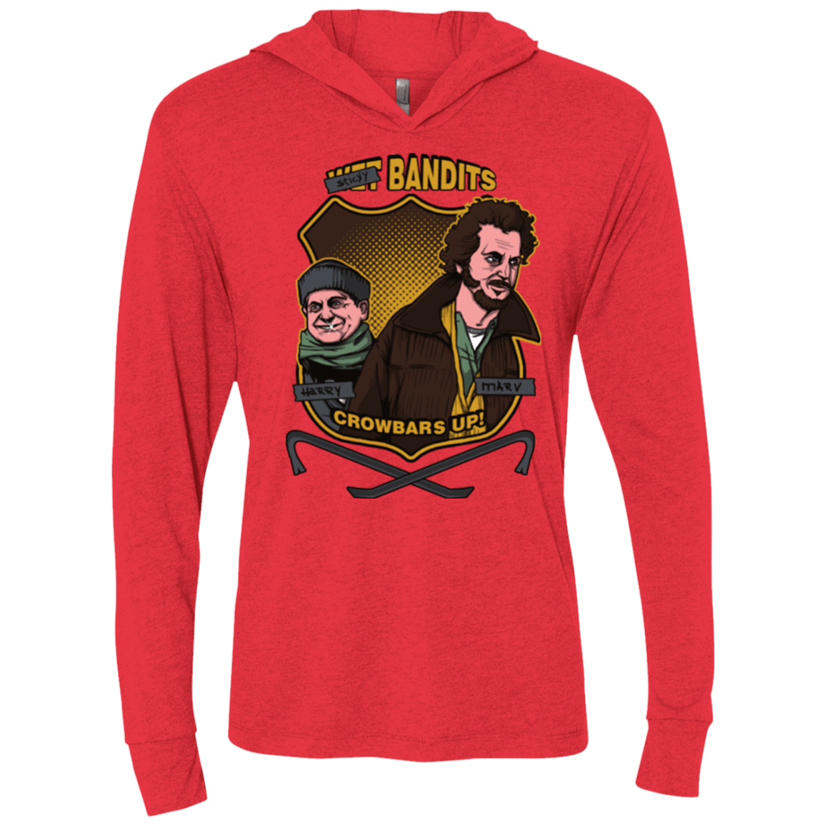 T-Shirts Vintage Red / X-Small Sticky Bandits Triblend Long Sleeve Hoodie Tee