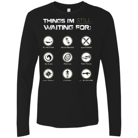 T-Shirts Black / Small Still Waiting Men's Premium Long Sleeve