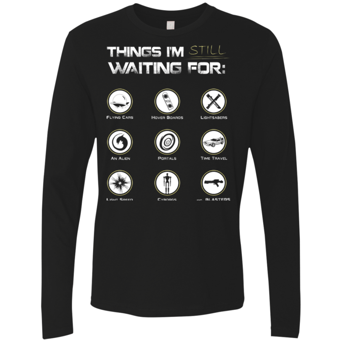 T-Shirts Black / Small Still Waiting Men's Premium Long Sleeve