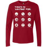T-Shirts Cardinal / Small Still Waiting Men's Premium Long Sleeve