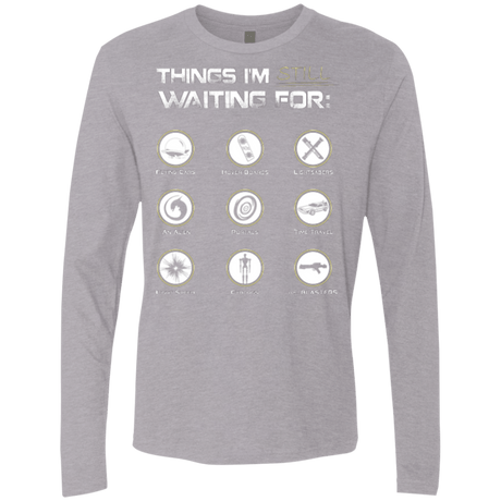 T-Shirts Heather Grey / Small Still Waiting Men's Premium Long Sleeve