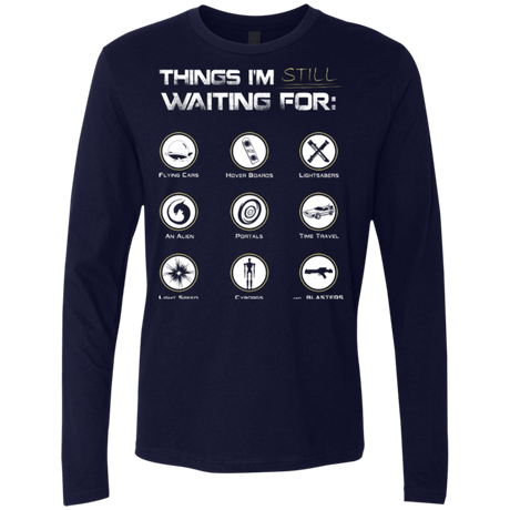 T-Shirts Midnight Navy / Small Still Waiting Men's Premium Long Sleeve