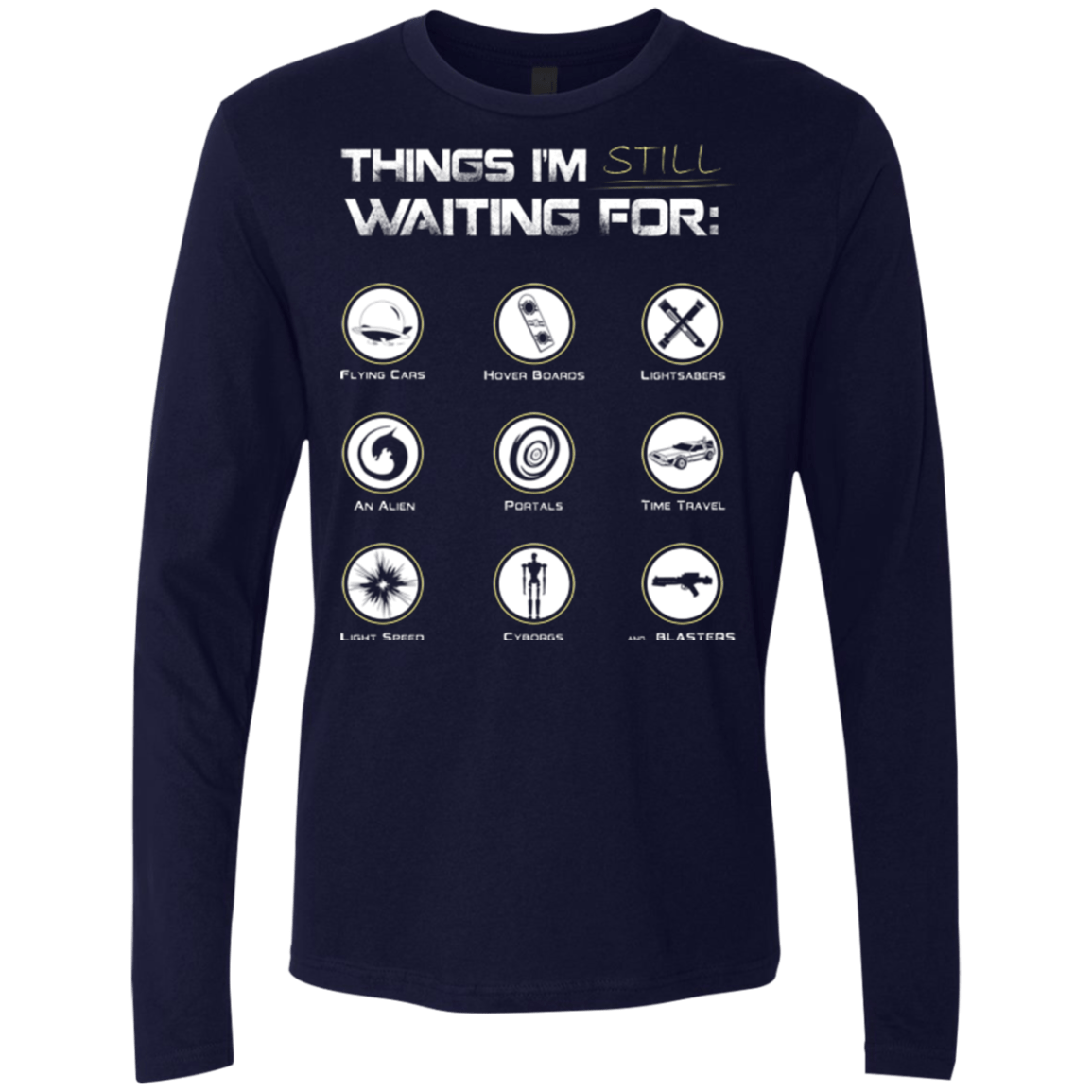 T-Shirts Midnight Navy / Small Still Waiting Men's Premium Long Sleeve