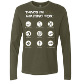 T-Shirts Military Green / Small Still Waiting Men's Premium Long Sleeve