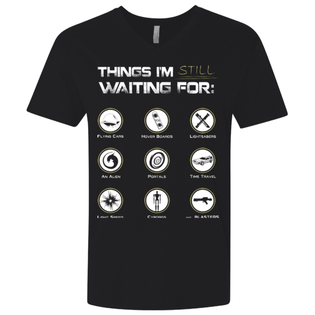 T-Shirts Black / X-Small Still Waiting Men's Premium V-Neck