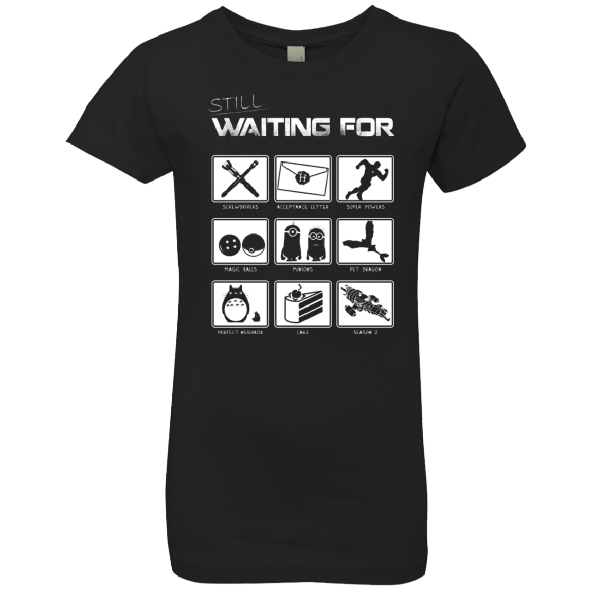 T-Shirts Black / YXS Still Waiting Part 2 Girls Premium T-Shirt