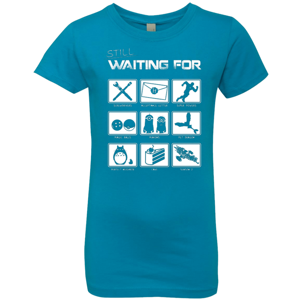 T-Shirts Turquoise / YXS Still Waiting Part 2 Girls Premium T-Shirt