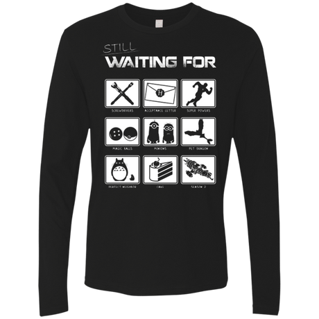 T-Shirts Black / Small Still Waiting Part 2 Men's Premium Long Sleeve