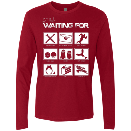 T-Shirts Cardinal / Small Still Waiting Part 2 Men's Premium Long Sleeve