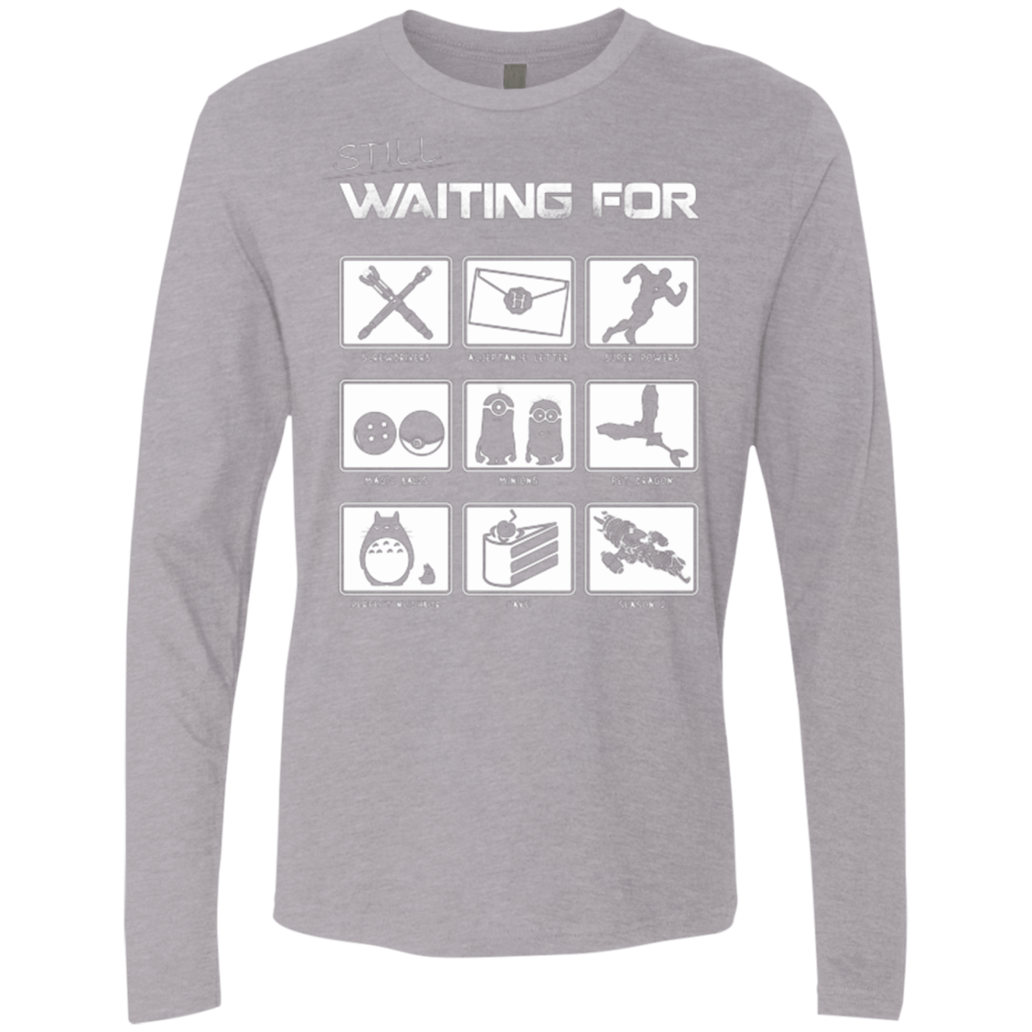 T-Shirts Heather Grey / Small Still Waiting Part 2 Men's Premium Long Sleeve