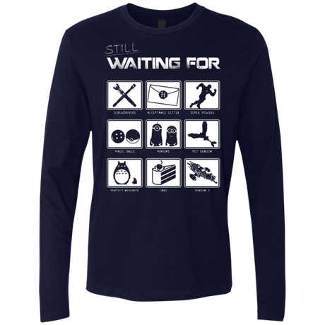 T-Shirts Midnight Navy / Small Still Waiting Part 2 Men's Premium Long Sleeve
