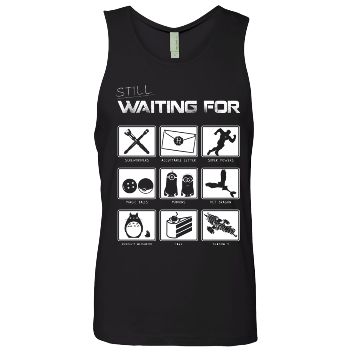 T-Shirts Black / Small Still Waiting Part 2 Men's Premium Tank Top