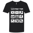 T-Shirts Black / X-Small Still Waiting Part 2 Men's Premium V-Neck