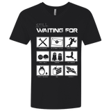 T-Shirts Black / X-Small Still Waiting Part 2 Men's Premium V-Neck