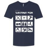 T-Shirts Midnight Navy / X-Small Still Waiting Part 2 Men's Premium V-Neck
