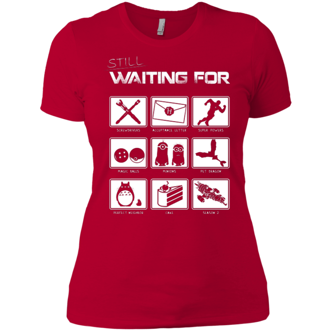 T-Shirts Red / X-Small Still Waiting Part 2 Women's Premium T-Shirt