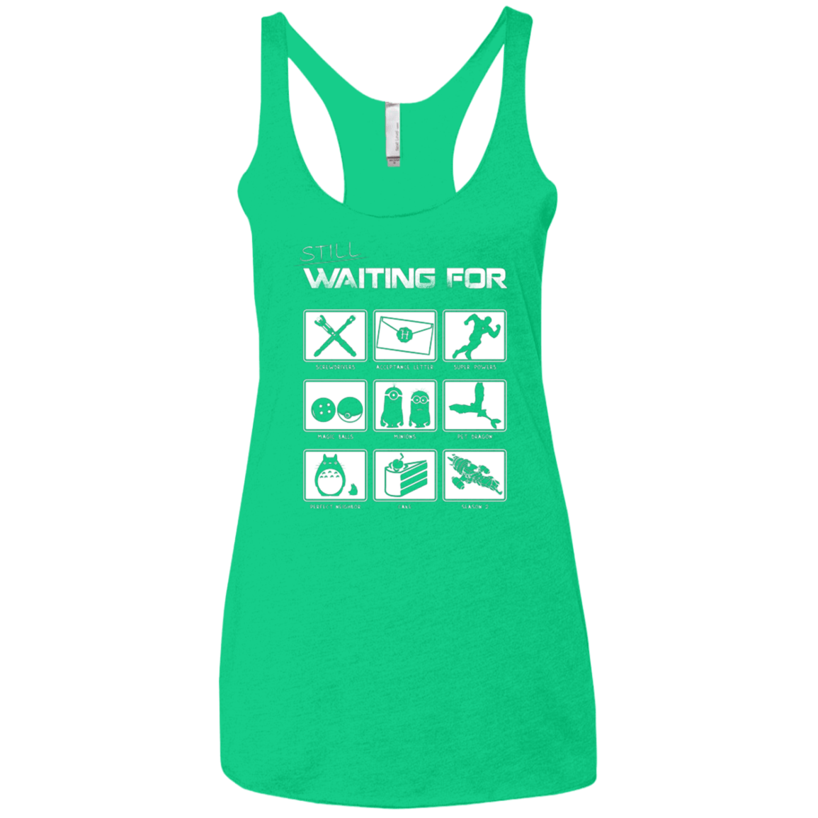 T-Shirts Envy / X-Small Still Waiting Part 2 Women's Triblend Racerback Tank