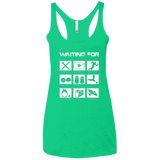 T-Shirts Envy / X-Small Still Waiting Part 2 Women's Triblend Racerback Tank