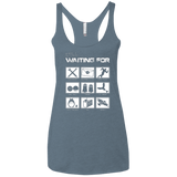 T-Shirts Indigo / X-Small Still Waiting Part 2 Women's Triblend Racerback Tank