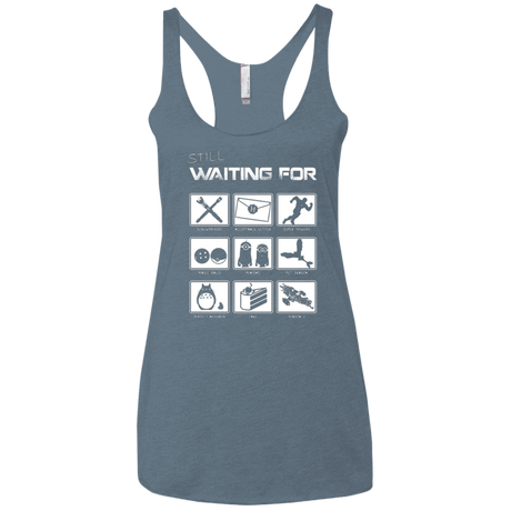 T-Shirts Indigo / X-Small Still Waiting Part 2 Women's Triblend Racerback Tank