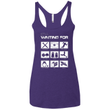 T-Shirts Purple / X-Small Still Waiting Part 2 Women's Triblend Racerback Tank